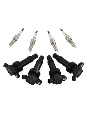 Fit For Hyundai Accent Kia Rio Soul 1.6L UF652 4x Ignition Coil & Spark Plug Set